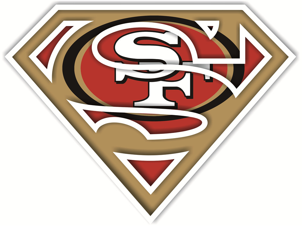 San Francisco 49ers superman logos iron on heat transfer
